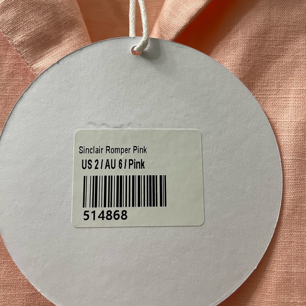 NWT Princess Polly Pink Sinclair Romper - Picture 5 of 7